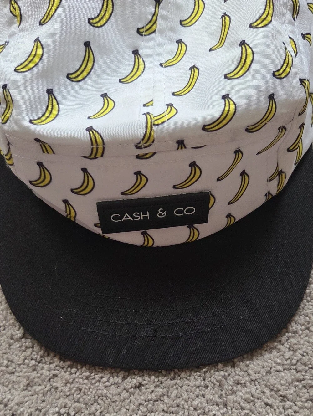 Cash & Co Banana Print 5-Panel Snapback Hat, Toddler S/M (6M-2Y) Pop Art Fun